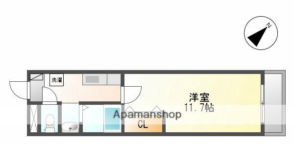 ラメール 2(1K/4階)の間取り写真