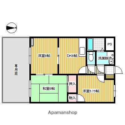 リジェール・T(3DK/1階)の間取り写真