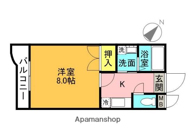 フォレストM(1K/2階)の間取り写真