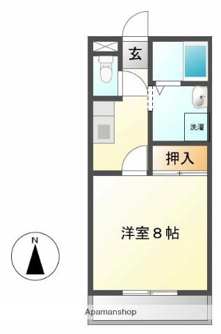フォレストM(1K/2階)の間取り写真