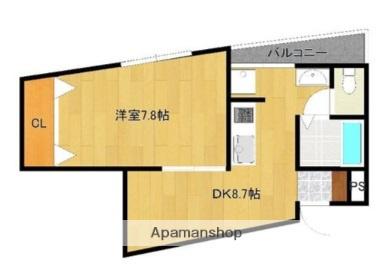 いづみビル(1DK/2階)の間取り写真