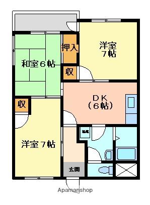 グリーンハイツ金山(3DK/2階)の間取り写真