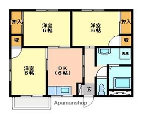 メゾン牛鬼(3DK/1階)の間取り写真