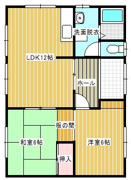 予讃線 宇和島駅 バス乗車時間：30分 津島やすらぎの里前バス停で下車 徒歩7分 1階建 築33年(2LDK)の間取り写真