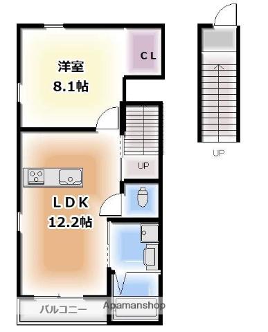 FOUR SEASONS STATION FRONT(1LDK/2階)の間取り写真