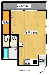 秋田マンション(ワンルーム/4階)の間取り写真
