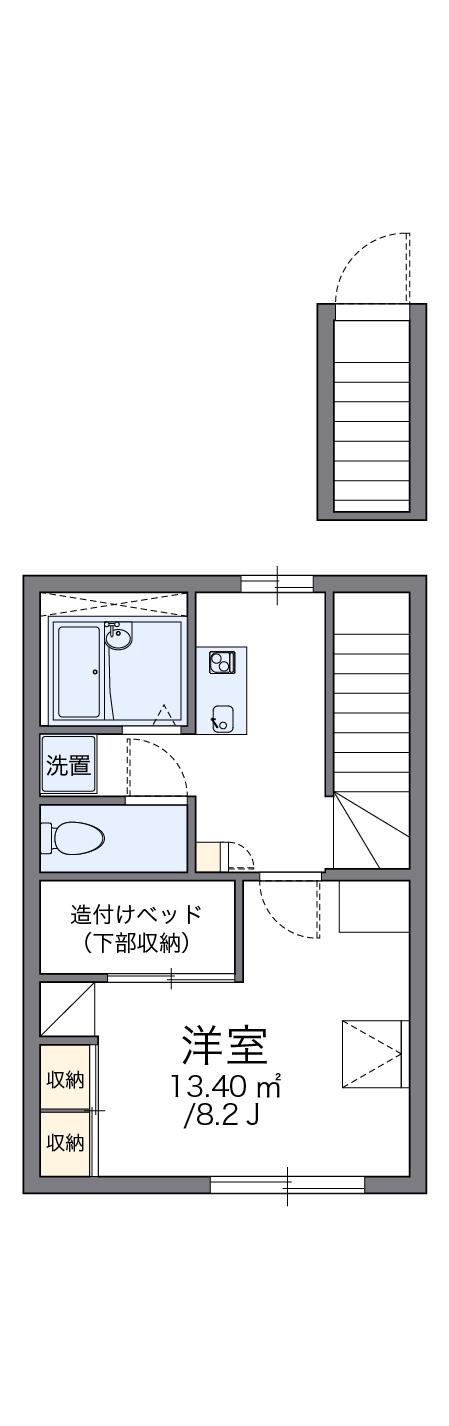 レオパレスグランド カメリアⅢ(1K/2階)の間取り写真