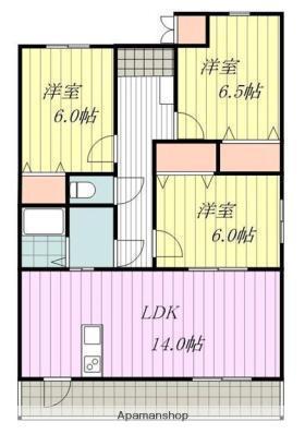 アトリウムA(3LDK/1階)の間取り写真