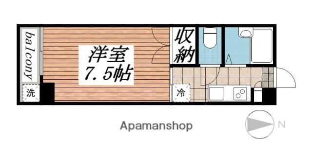 ミーシグマンション咲くら(1K/4階)の間取り写真