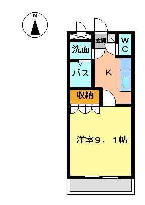 FORTIA Y&Y(1K/2階)の間取り写真