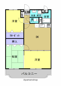 ユーミー平松(3DK/3階)の間取り写真