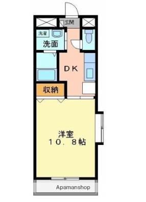 マリベール・シミズ(1K/5階)の間取り写真