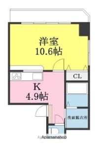 BELLE MAISON SUEHIRO(1DK/3階)の間取り写真