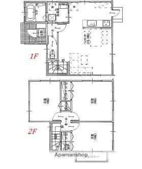 伊予鉄道横河原線 いよ立花駅 バス乗車時間：12分 運輸支局前バス停で下車 徒歩7分 2階建 築15年(3LDK)の間取り写真