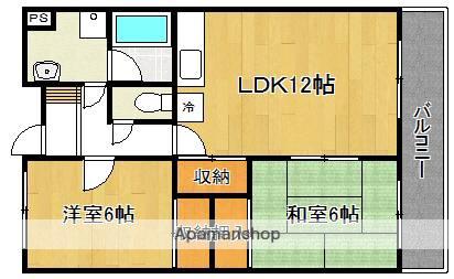 第8中村ビル(2LDK/8階)の間取り写真