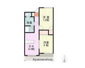 グランパレコートド-ル(2DK/7階)の間取り写真