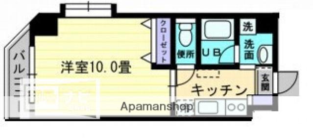 グランシャトレ伊賀上(1K/4階)の間取り写真