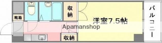 ジョイフル第2祝谷(1K/2階)の間取り写真