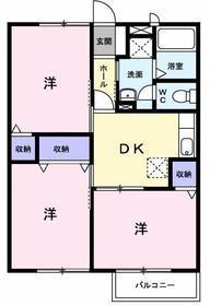FAMILL(3DK/1階)の間取り写真
