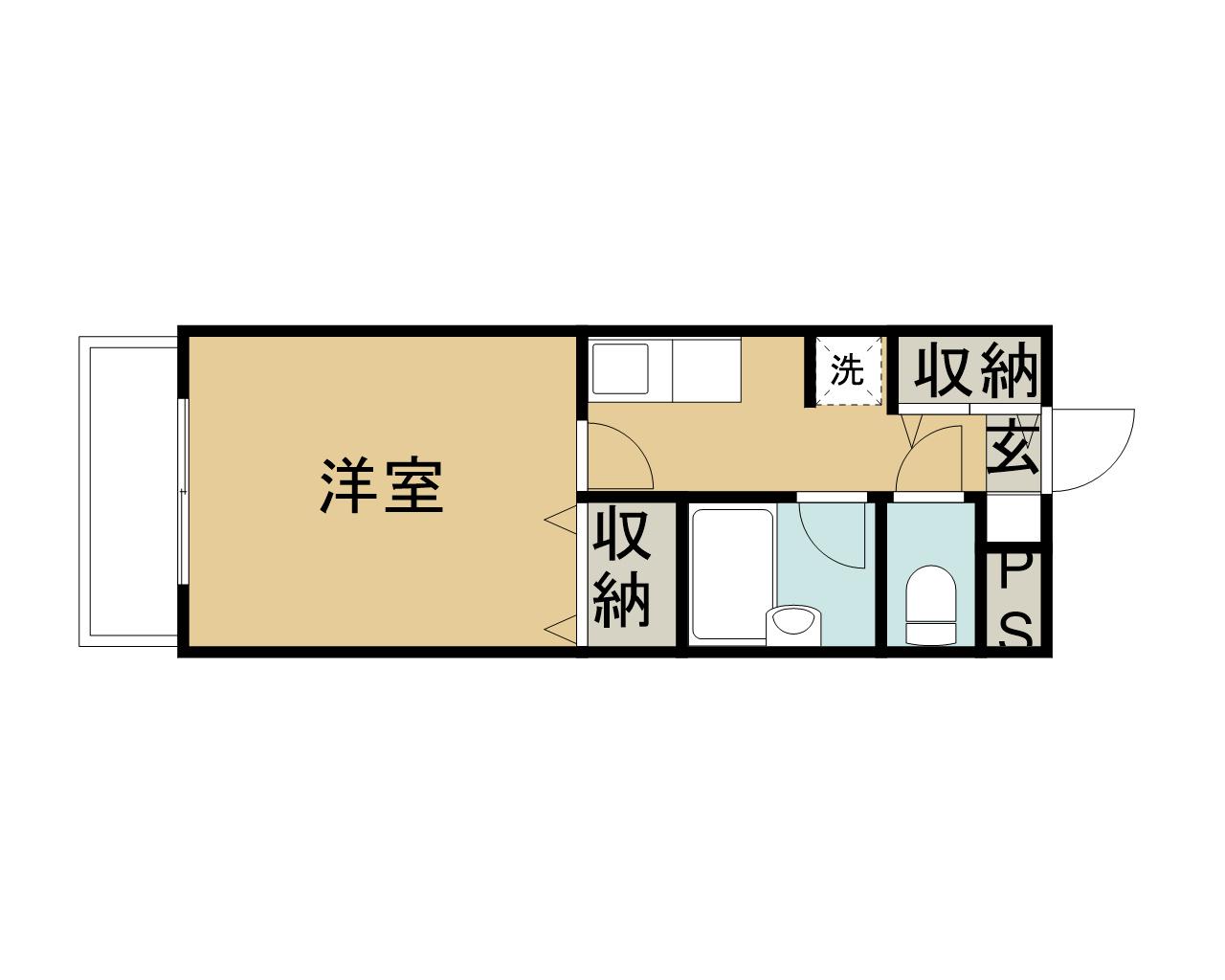 メゾン・ド・エラン(1K/4階)の間取り写真