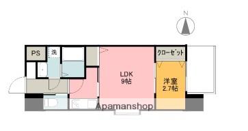 シャンティ味酒(1LDK/2階)の間取り写真