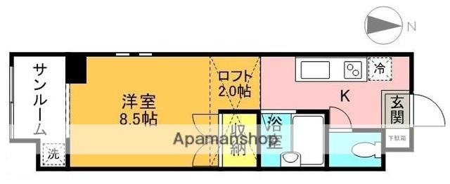 ABCタケワラコート(ワンルーム/3階)の間取り写真
