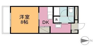 グレース88(1DK/3階)の間取り写真