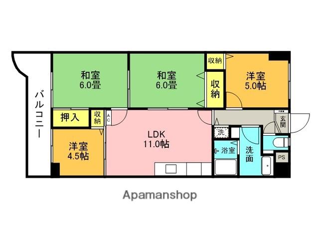 さくらマンション(4LDK/3階)の間取り写真