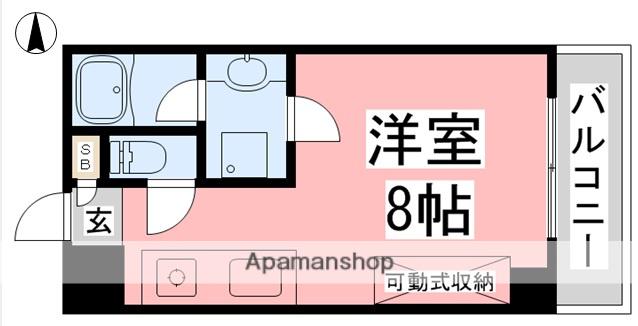 クオリティー山越(ワンルーム/3階)の間取り写真