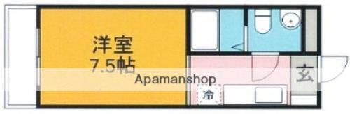 ベルメゾン冨岡(1K/5階)の間取り写真