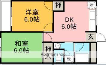 ライブタウン中村(2DK/3階)の間取り写真