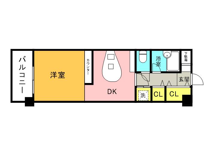 メゾン・ド・アーベリール(ワンルーム/4階)の間取り写真