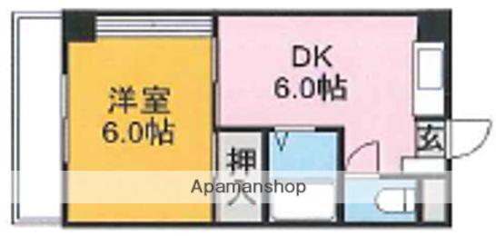メゾンドジュネス(1DK/5階)の間取り写真