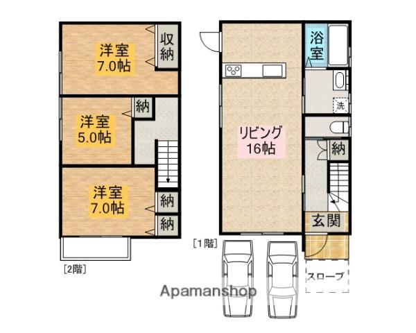 伊予鉄道城南線 道後温泉駅 徒歩8分 2階建 築11年(3LDK)の間取り写真