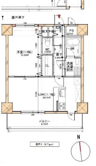 トラント リュミエール(1LDK/3階)の間取り写真