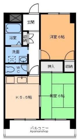 プレアール枝松(2K/5階)の間取り写真