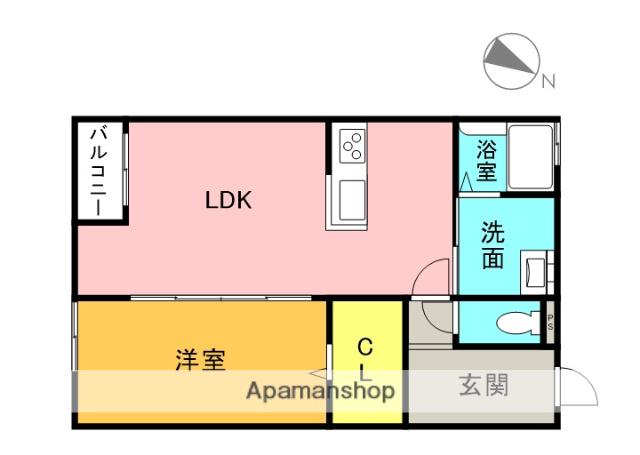 アデリー(1LDK/1階)の間取り写真