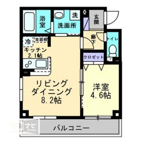 DEARGRACE(1LDK/1階)の間取り写真