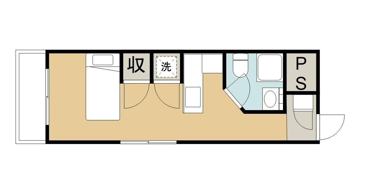 ラ・パルフェ・ド・アンティエール(ワンルーム/5階)の間取り写真