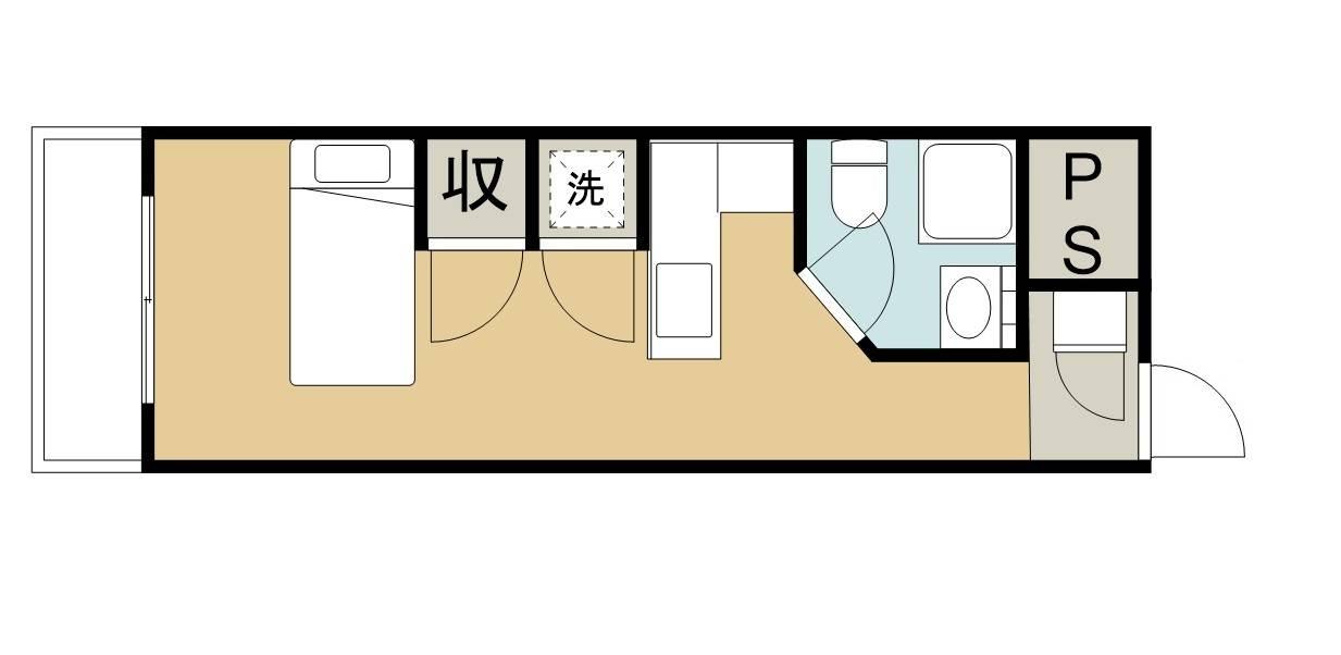 ラ・パルフェ・ド・アンティエール(ワンルーム/5階)の間取り写真