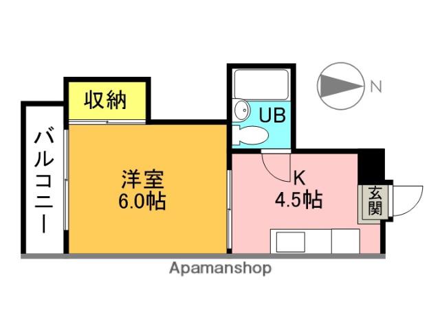 プレアール木屋町(1K/4階)の間取り写真