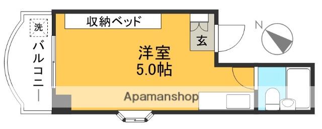 ピュアコート高須(ワンルーム/3階)の間取り写真