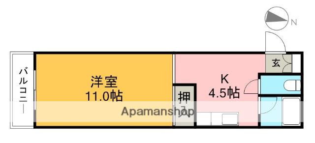 ハイスリー21・2(1K/3階)の間取り写真