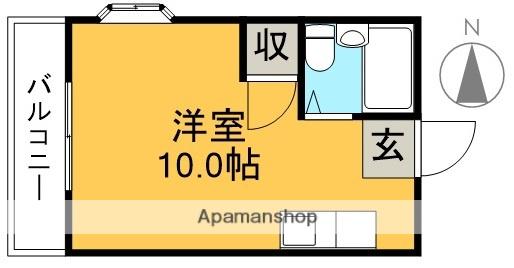 コーポMANABE(ワンルーム/3階)の間取り写真