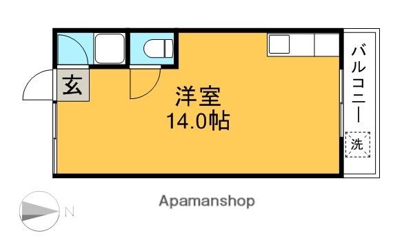 山脇マンション(ワンルーム/4階)の間取り写真