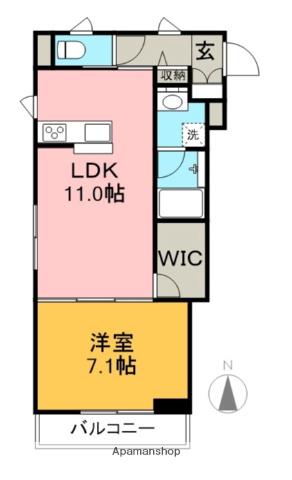 シャーメゾン・ルーチェ(1LDK/2階)の間取り写真