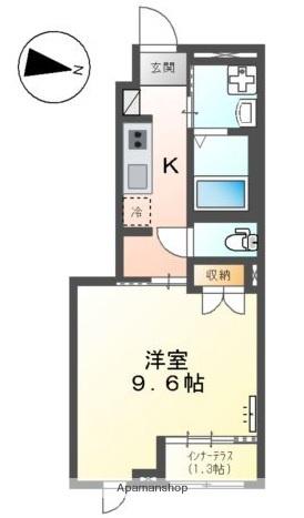 高知市朝倉横町アパート(1K/1階)の間取り写真