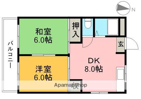 澤田マンション(2DK/2階)の間取り写真