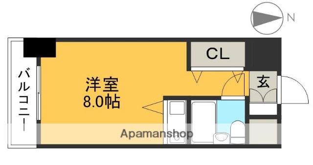 朝日プラザ知寄町パサージュ(ワンルーム/4階)の間取り写真