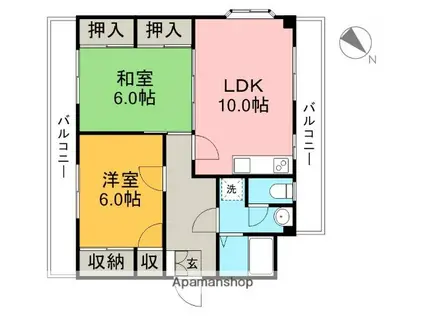 レジェンドIZUMI(2LDK/3階)の間取り写真